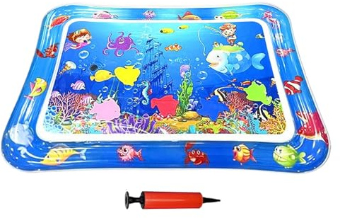 Generisch Katzen Wasserkissen - 66x47 cm Aufblasbare Wasser Spielmatte Sensorik | wasserdichte Unterlage Aktivierend Kühlendes Spielzeug Für Innen Außen Kitten Reise