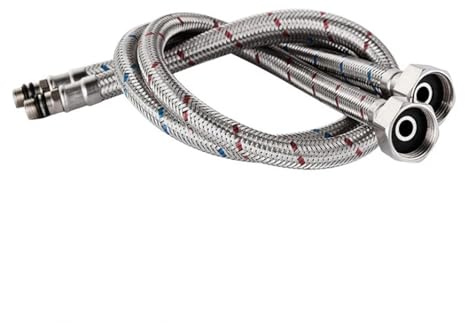 Plumbing Hose G1/2 G3/8 G9/16 1pair 304 Stainless Steel Hose Flexible Cold Hot Mixer Faucet Water Supply Pipe Plumbing Material(9-16)