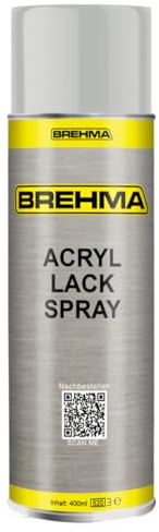 BREHMA Acryl Lackspray Ral 7035 Lichtgrau glänzend Lack Farbe Sprühfarbe 400ml