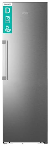 Gorenje RN618D6X6WF Kühlschrank, 372 Liter, SmartFit, 185cm Höhe, CrispZone mit Feuchteregler, Wifi, Flaschenhalter, Easy-open Griff, Inverter, BxHxT: 59,5×185,6×60 cm, Edelstahl