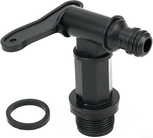 3/4 Zoll für BSP-Gewinde Kunststoff Wassertank-Ablaufhahn mit 25 mm Lochöffnung, Regentonne Wasserhahn-Ersatz für Haus und Garten Outdoor Wasserhahn Kit (1 Packung)