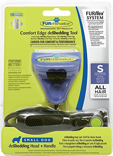 FURminator FURflex, Fellpflegebürste für kleine Hunde, deShedding-Tool zur Entfernung der Unterwolle, Größe S