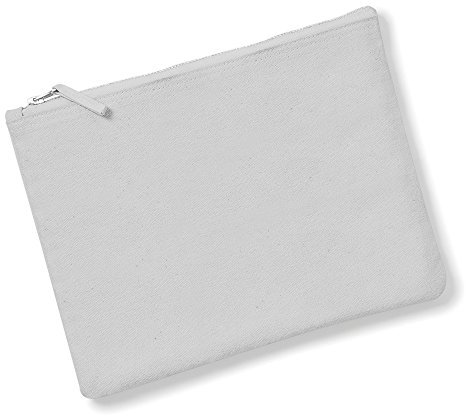 Westford Mill Canvas Stoffbeutel/Tasche/Kosmetiktasche (2 Stück/Packung) (S) (Hellgrau)