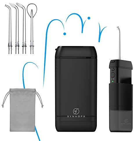 Home & Travel Water Flosser [ Mini Cordless Portable ] Oral Irrigator Water Teeth Cleaner Pick, Telescopic Water Tank, 3 Modes & IPX7 Waterproof for Teeth, Braces Bridges Care.