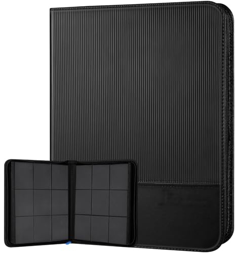 Sammelkarten Album 360 Karten, Karten Sammelalbum 9 Taschen 20 Seiten Sammelalbum Kartenordner Karten Halter Ordner Sammelmappe Sammelheft Kompatibel mit MTG, YuGiOh, GX EX Trainer, Ninjago Karten