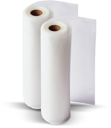 PowerXL Duo NutriSealer Vakuumfolien-Rolle 2er Set - Folienrolle - 600x28cm - kochfeste Sous Vide Folien - Einschweißfolien für PowerXL Duo NutriSealer Vakuumiergerät