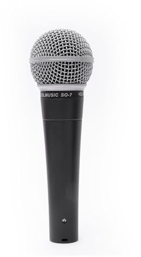 COOLMUSIC SO-7 Cardioid dynamisk sångmikrofon, förvaringsväska, 5 m XLR-kontaktkabel ingår