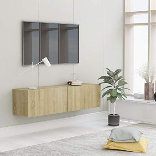 RAUGAJ Home & Garden TV-Schrank, Sonoma Eiche, 120 x 30 x 30 cm, Holzwerkstoff