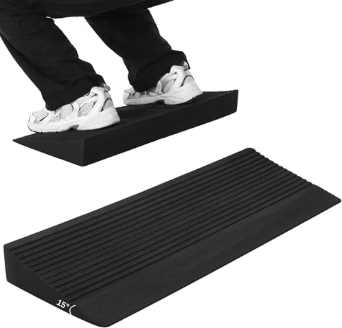 Pangda Squat Wedge Block Slant Board Incline Board 25.4 x 9.3 x 2.6 Inch Deadlift Platform Squat Stand Heel Wedge for Exercise Equipment for Weightlifting Stretching Training Fitness Exercise