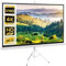 HOMCOM Écran de Projection avec trépied Pliable 100 Pouces 4K HD 16:9, écran vidéoprojecteur réglable en Hauteur, idéal pour Le Home cinéma, Les Films en intérieur/à l'extérieur