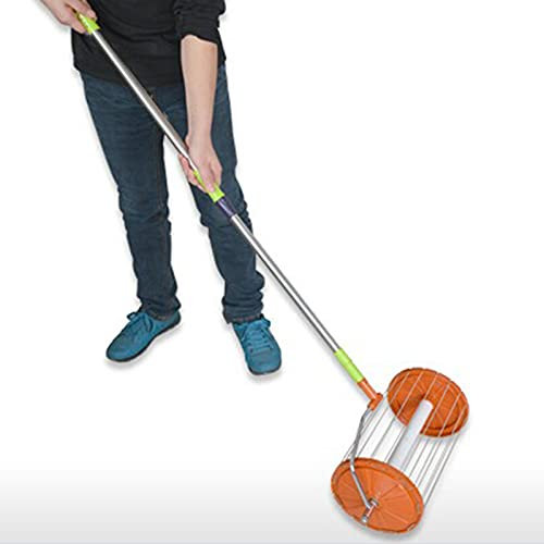 Lnlscle Ball Collector Edelstahl, ausziehbares Ballpicker-Obermaterial für Tennis, Padel und mehr, kann 55 Tennisbälle aufnehmen