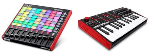 Akai Professional APC Mini MK2 - USB MIDI Pad Controller für Clip Launching mit Ableton Live Lite & AKAI Professional MPK Mini MK3 – 25-Tasten USB MIDI Keyboard Controller
