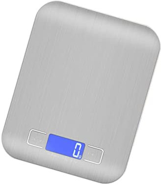 OUNONA 5kg Electronic Kitchen Scale Stainless Steel Digital Food Scale for Home Cooking Kitchen Bowl