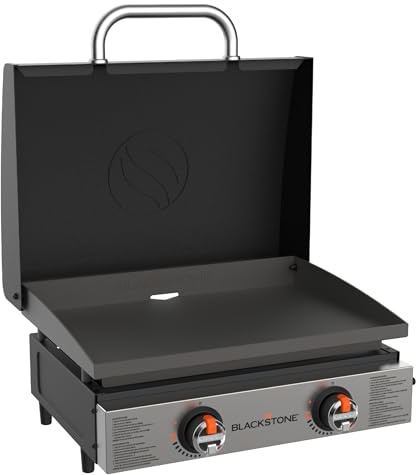 Piastra da appoggio 22 (56 cm) con coperchio, facciata in acciaio inox