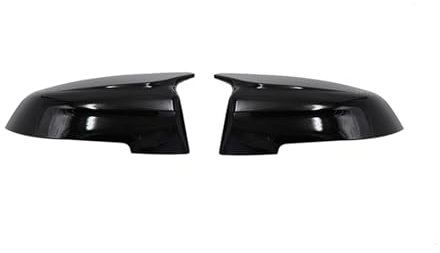 WEINUANXIN Rückspiegel Spiegelkappen Für B&MW für 5 6 7 Serie 5GT für F10 für F11 für F07 für F06 für F12 Spiegelkappe Flügelseitenspiegelabdeckung (Farbe : Schwarz)