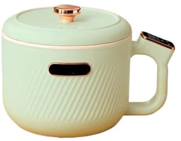 Olla arrocera eléctrica multifuncional for dormitorio y cocina casera, adecuada for fideos al vapor y olla caliente (Color : Green electronic ver)