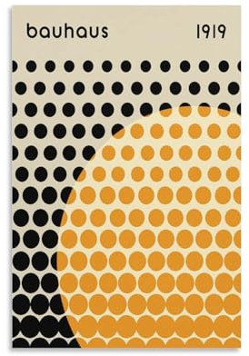 Bauhaus-Ausstellungsposter, Kreise, Kunstdruck, Bild, Druck, Leinwand, Poster, Wandfarbe, Kunstposter, Dekoration, moderne Wohnkunstwerke, 60 x 90 cm