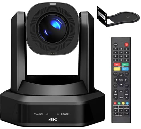 Runpu Church Studio Broadcast SDI Poe 4K 20X Optical Zoom PTZ Camera RP-HD66K-20 - AI Auto Tracking Conference With HDMI LAN USB3.0 USB2.0 for Events Sports Podcast Live Streaming