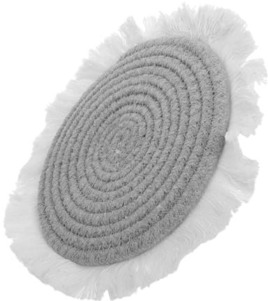 ifundom Nordic Style Cotton Rope Placemat Round Coasters Place Mats Table Runner Grey Coasters Place Mats for Table