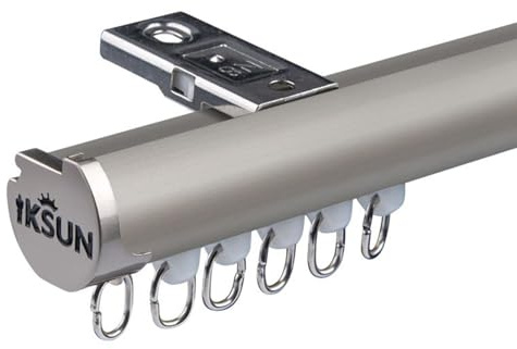 Deckenvorhangschiene Gardinenschiene 4 Meter, 2m 2.5m 3.5m Vorhangschienen-System, Deckenschiene für Vorhänge Fenster Balkon Büros Hotels Kliniken(Gray,0.5m/1.6ft)