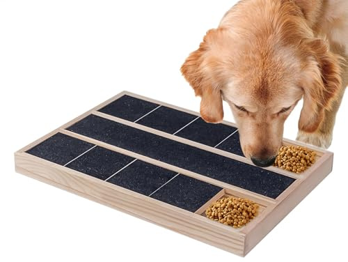 LearnLyrics Hundenagel -Kratzplatte, Puppy Nagel -Datei Spielzeug mit Leckerei, Krallenschleifer für Hunde mit Snack-Box Kratzbrett Hund mit 2 Ersatzblättern Schleifpapier,Hunde Krallenschleifer