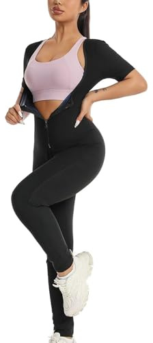 Weyot Tuta Sauna Dimagrante Donna, Fitness Sudorazione Body Shaper, Tuta per Sudore Sportivo Sauna Shapewear, Sauna Suit per Palestra Yoga Jogging Running Blue,S