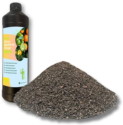 Rodopi Bio-Zitrusdünger & Mediterranpflanzen-Dünger Granulat 7-3-8 – 3 Monate Langzeitwirkung – 100% pflanzlich & vegan – Organischer NPK-Dünger – Ideal für Zitronenbaum, Olive & Bougainvillea 0,8kg
