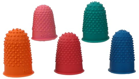 Ipetboom De Dedos De Goma 10 Piezas Multicolor, Fundas Antideslizantes Reutilizables, Diseño Grueso Para Agarre Seguro, Uso Manualidades y Oficina, Protección Cómoda Para Puntas Dedos