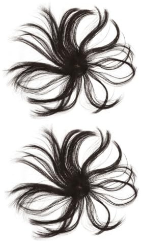 BESTYASH Haarteil mit Klammer Echthaar für Damen Leichtes Natürliches Haarteil mit 2 Stück Volumenverstärkendes für Kurzes Haar und Graue Haare Abdecken