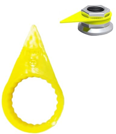 200 Stück Gelbe Lose Radmuttern Indikator 41 mm 33mm 32mm19mm Sicherheitszubehör für LKW PKW Anhänger Hohe Sichtbarkeit, VVibration Schutz, Radmuttern Prüfer 32-33mm Gelb (32mm)