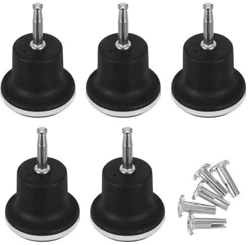 Angoily Lot De 5 Roulettes Pivotantes Pour Chaise De Bureau Roulettes De Rechange Pour Tapis Pour Chaise De Bureau