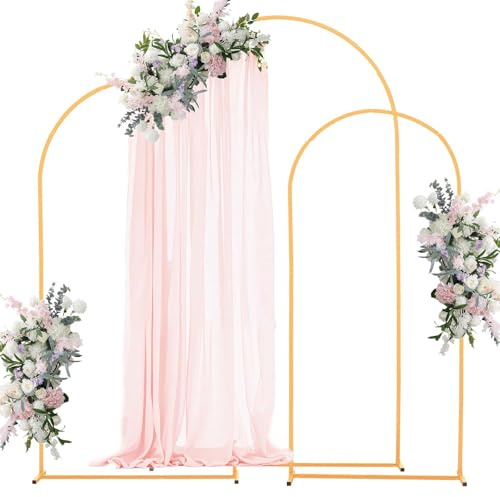 VEVOR Supporto per Fondale ad Arco 2,2/2 / 1,8 m, Set da 3, Struttura Stabile, Facile da Montare, Set di Fondali ad Arco per Feste per Matrimoni, Feste di Compleanno, Decorazioni per Cerimonie