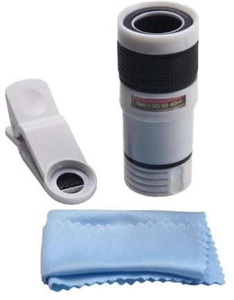 Helilyco Kit di obiettivi professionali per fotocamera con obiettivo macro, grandangolo, teleobiettivo e fisheye, supporto a clip, compatibile con iPhone e
