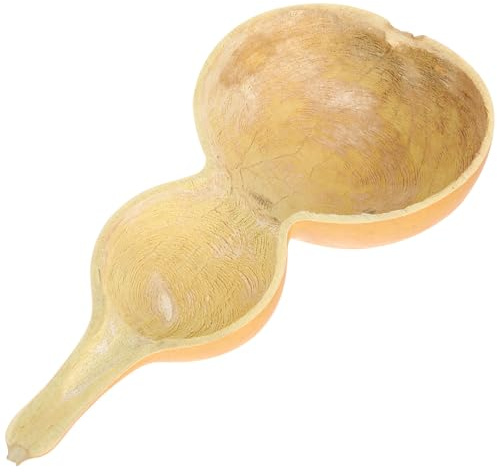 Tofficu Mestolo per Bagno e Lavaggio Frutta in Zucca Naturale per Acqua Capacità Maggiore e Design Allargato e Profondo in Hotel