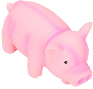 Quietschspielzeug für Hunde, Latex Hundespielzeug Grunzen Schwein Hundespielzeug Hunde Interaktives Spielen Hunde Latex Spielzeug für Starke Kauer für Kleine Mittelgroße Hunde(Rosa)