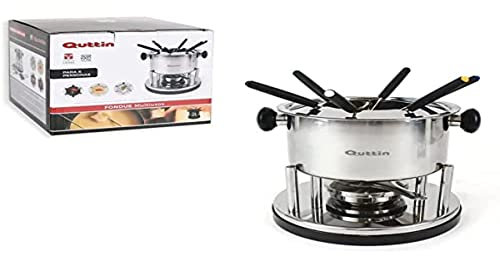 Quttin Fondue Multiusos 2L. 6 Personas, Acero Inoxidable, Multicolor