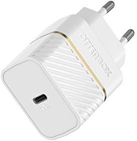 OtterBox EU Caricatore murale USB-C PD 20W, carica Fast Charge per Smartphone e Tablet, resistente a cadute, robusto, ultra durevole, Bianco