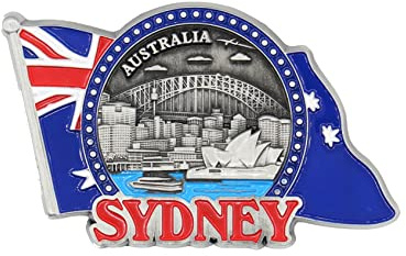 3D - SYDNEY Australia Fridge Magnet Metal Sticker City Holiday Souvenir Travel Memory on Refrigerator Gift - Sidney