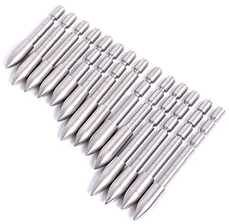 Elkrich 12 Stück Jagdpfeil Feldspitzen Insert Pfeilspitze 70-120 Grain Übungspfeilspitzen Edelstahl Broadhead für ID 4,2 mm Pfeilschaft (70grain)