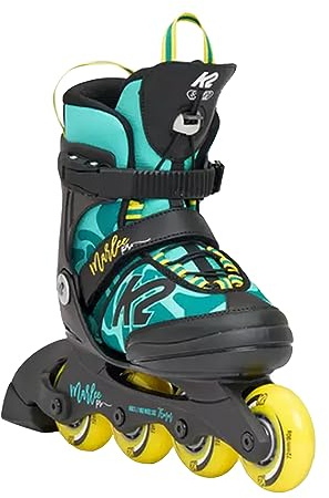 K2 Marlee PRO Pack Kinder Inline Skate Green/Yellow inkl. Schonerset, 35-40