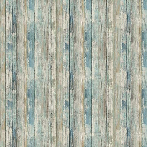 Hode Klebefolie Möbel Selbstklebende PVC Dekofolie Möbelfolie Küchenfolie Selbstklebende Wasserdicht (Blaue Holzoptik 45cmX2m) für Möbel Wände Schrank Tisch Schreibtisch Tür Küche Schlafzimmer