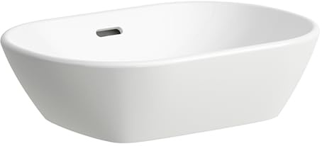 LAUFEN LUA Waschtisch-Schale, ohne Hahnloch, mit Überlauf, 500x350mm, H8120830001091, Farbe: Weiß