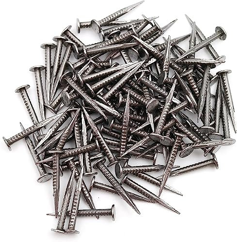 Design61 100 clavos de acero para peines, 1,5 x 15 mm, con cabeza plana redonda, punta extra puntiaguda, en blanco