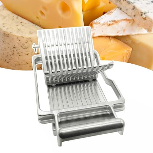 Stainless Steel Manual Cheese Cutter with Wire - Multipurpose Blade for Cheese & Butter & Sausage - Bread and Butter Cutting Machine,for home or Commercial,include Two sizes of cutting blades