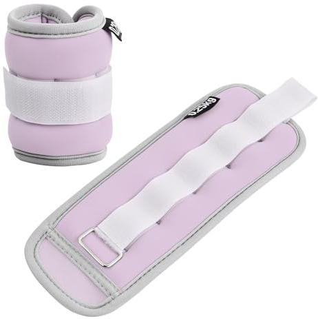 2 Pezzi Peso Caviglia, 0,25/0,5 kg Polsiere Appesantite, Cavigliere Pesi Polsini con Pesi per Piede, Cavigliere Appesantite per Fisioterapia Ginnastica Jogging Yoga Aerobica Fitness (Viola,2x0,25kg)