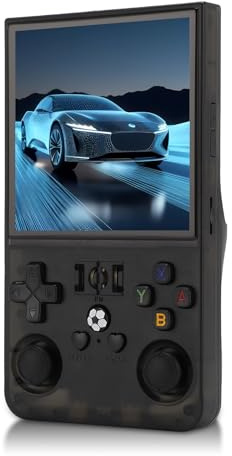 R36MAX Handheld Spielekonsole, Neu Eingeführte 4000-mAh Retro Spielekonsole, Schnellere und Bessere Klangqualität, 3,5-Zoll-IPS Bildschirm 720 X 720 Open Source Game Player für