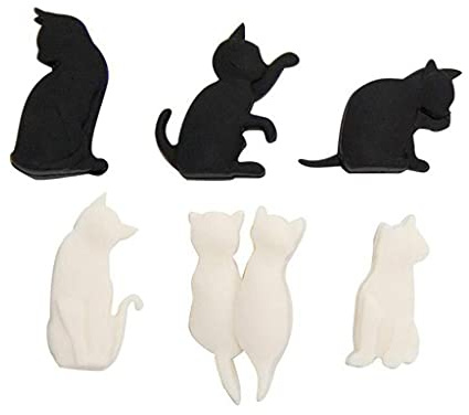 Lot de marqueurs de verre à vin en silicone mignon pour chats Étiquettes décoratives Cadeau pour la maison, festival, mariage, fête Décoration