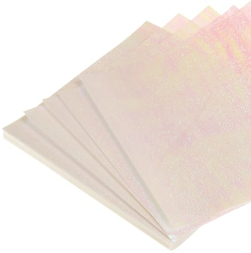 QUARKZMAN 50 Blatt Glitzer Origami Papier 4x4 Zoll Glänzendes Funkelndes Quadratisches Falt Papier 10x10cm Irisierendes Papier für DIY Kunst, Handwerk Dekor, Hellrosa