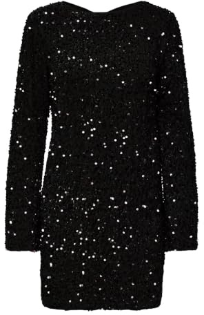 ONLY Onlanika Sequins Ls Bow Dress WVN Cs