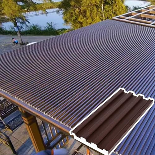 Onduline per Coperture Tettoie Pannelli di Copertura in Metallo per Case Mobili, Tettoia di Ventilazione Isolata per Serra da Patio, Pannelli di Soffitto In Metallo Ondulato / Gazebo con Tetto In Lami